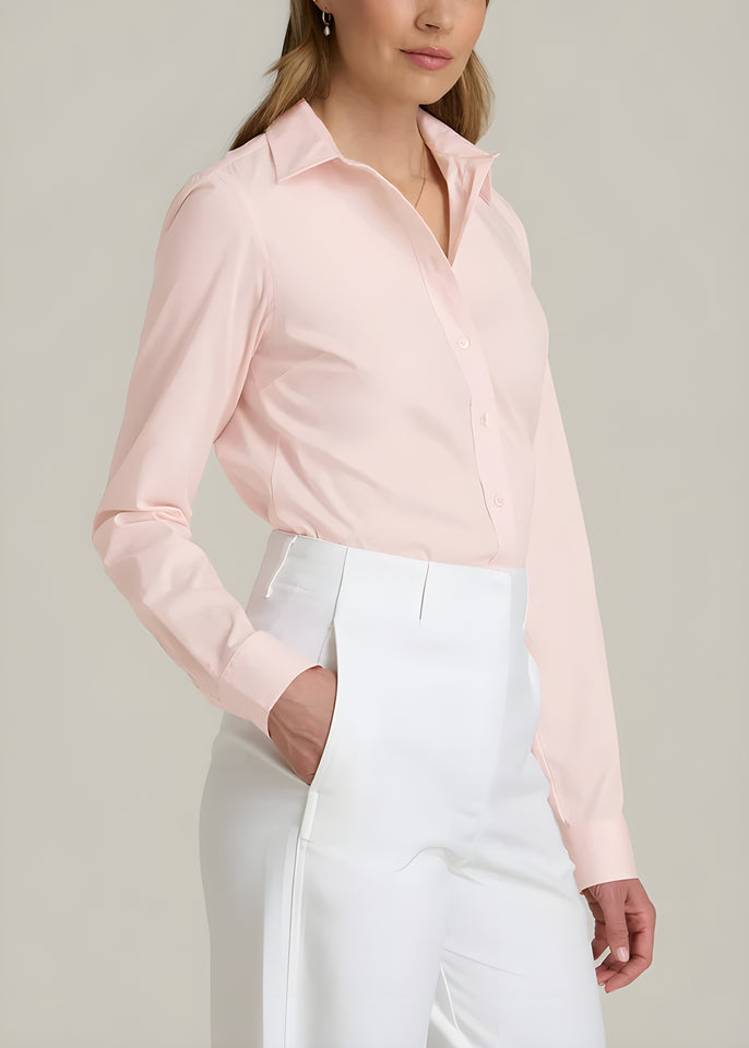 Women's Slim Fit Button Up Women's Tall Shirt Dress Pants Combo – Perfect Pairing for a Sharp, Polished Look
