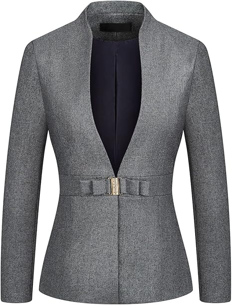 Women's Business Pant Suit Set 2 Piece Slim Fit Blazer Jacket One Button Buckle Closure Lady Work Suit for Office