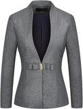 Women's Business Pant Suit Set 2 Piece Slim Fit Blazer Jacket One Button Buckle Closure Lady Work Suit for Office