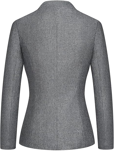 Women's Business Pant Suit Set 2 Piece Slim Fit Blazer Jacket One Button Buckle Closure Lady Work Suit for Office