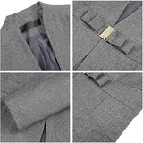 Women's Business Pant Suit Set 2 Piece Slim Fit Blazer Jacket One Button Buckle Closure Lady Work Suit for Office