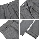Women's Business Pant Suit Set 2 Piece Slim Fit Blazer Jacket One Button Buckle Closure Lady Work Suit for Office