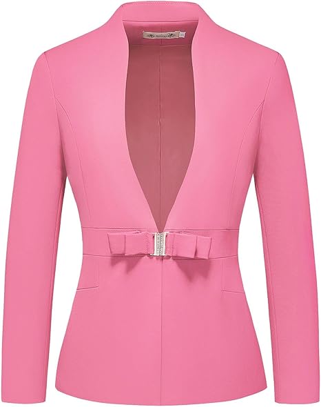 Women's Business Pant Suit Set 2 Piece Slim Fit Blazer Jacket One Button Buckle Closure Lady Work Suit for Office