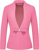 Women's Business Pant Suit Set 2 Piece Slim Fit Blazer Jacket One Button Buckle Closure Lady Work Suit for Office