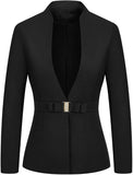 Women's Business Pant Suit Set 2 Piece Slim Fit Blazer Jacket One Button Buckle Closure Lady Work Suit for Office