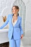 Women blazer jacket and pants suit  Baby Blue color