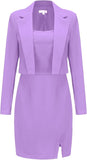 Women's Professional Business Lightweight Blazer Dress Suit Sets 2 Piece Work Office Fashion Outfits