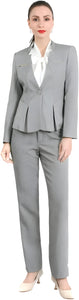 Women's Elegant Business 2 Piece Office Lady Suit Set Work Blazer Pant