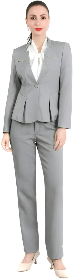 Women's Elegant Business 2 Piece Office Lady Suit Set Work Blazer Pant