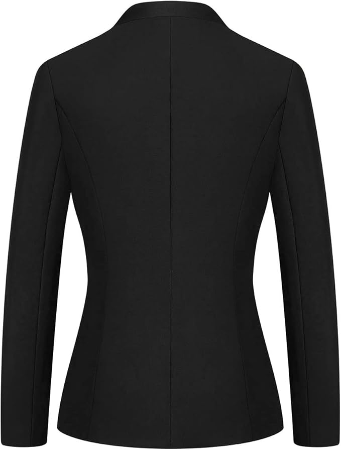 Women's Business Pant Suit Set 2 Piece Slim Fit Blazer Jacket One Button Buckle Closure Lady Work Suit for Office