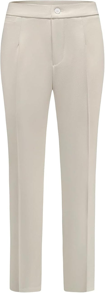 Women's Business Pant Suit Set 2 Piece Slim Fit Blazer Jacket One Button Buckle Closure Lady Work Suit for Office