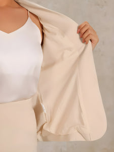 2pc Business Collarless Blazer and Formal Pencil Skirt Suit Sets