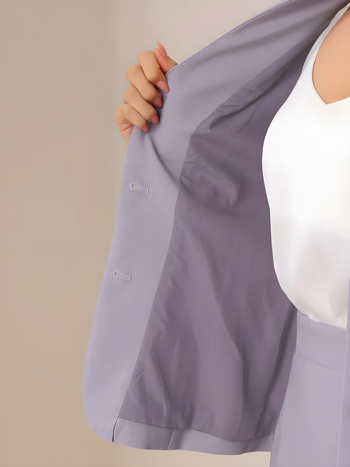2pc Business Collarless Blazer and Formal Pencil Skirt Suit Sets