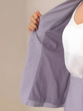 2pc Business Collarless Blazer and Formal Pencil Skirt Suit Sets