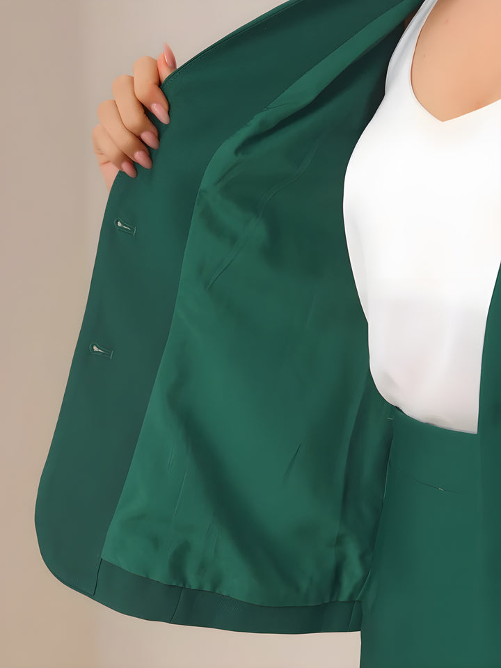 2pc Business Collarless Blazer and Formal Pencil Skirt Suit Sets