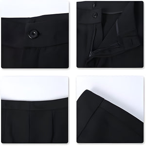 Women's Elegant Business 2 Piece Office Lady Suit Set Work Blazer Pant