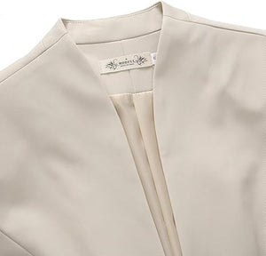 Women's Business Pant Suit Set 2 Piece Slim Fit Blazer Jacket One Button Buckle Closure Lady Work Suit for Office