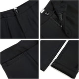 Women's Business Pant Suit Set 2 Piece Slim Fit Blazer Jacket One Button Buckle Closure Lady Work Suit for Office