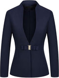 Women's Business Pant Suit Set 2 Piece Slim Fit Blazer Jacket One Button Buckle Closure Lady Work Suit for Office