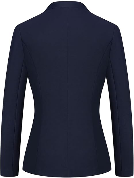 Women's Business Pant Suit Set 2 Piece Slim Fit Blazer Jacket One Button Buckle Closure Lady Work Suit for Office
