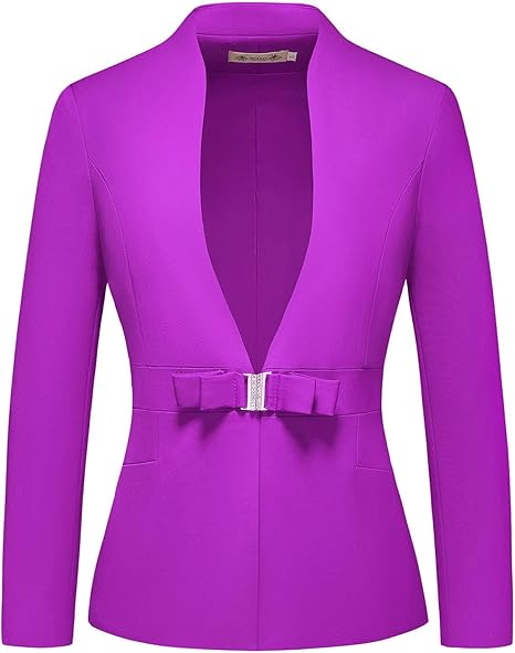 Women's Business Pant Suit Set 2 Piece Slim Fit Blazer Jacket One Button Buckle Closure Lady Work Suit for Office