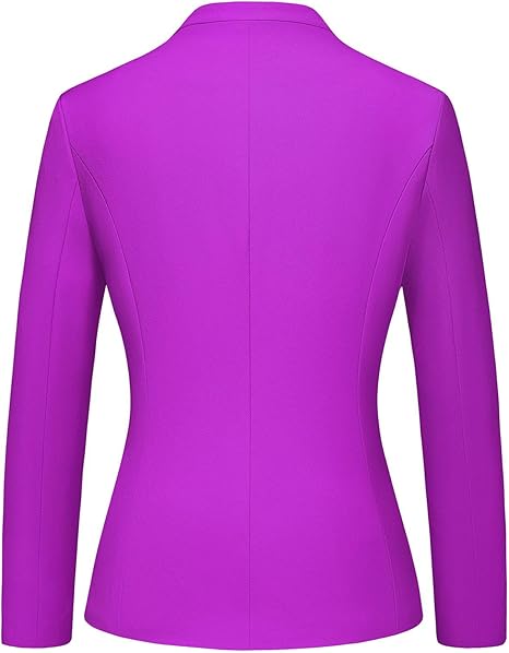 Women's Business Pant Suit Set 2 Piece Slim Fit Blazer Jacket One Button Buckle Closure Lady Work Suit for Office