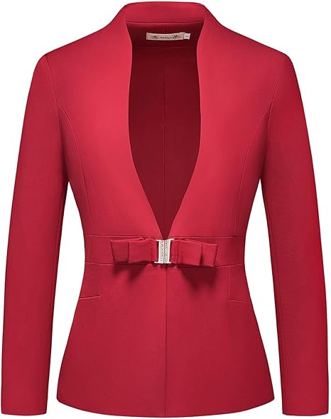 Women's Business Pant Suit Set 2 Piece Slim Fit Blazer Jacket One Button Buckle Closure Lady Work Suit for Office