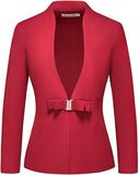 Women's Business Pant Suit Set 2 Piece Slim Fit Blazer Jacket One Button Buckle Closure Lady Work Suit for Office