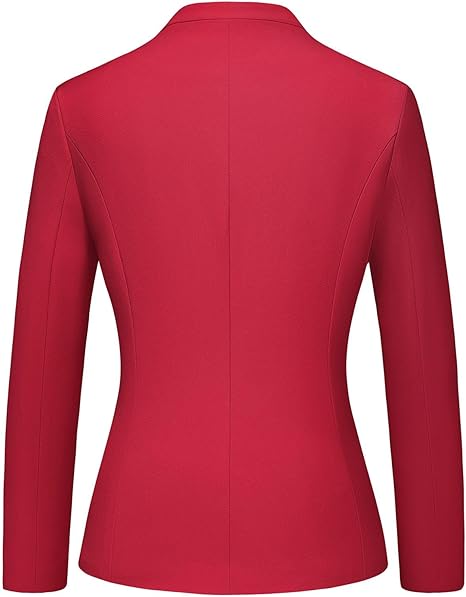 Women's Business Pant Suit Set 2 Piece Slim Fit Blazer Jacket One Button Buckle Closure Lady Work Suit for Office